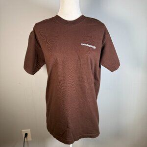 Mondays Suck Mens Size Large Brown Crew Neck TShirt Logo on Back and Front